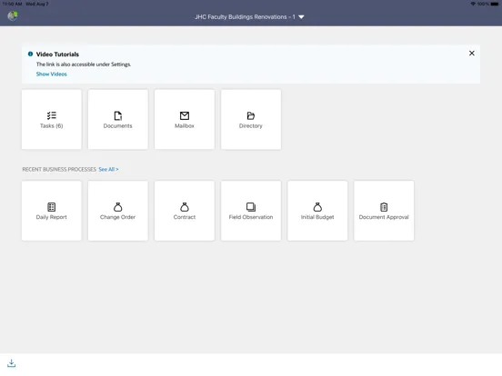 Oracle Primavera Unifier iPad  Ekran Görüntüleri