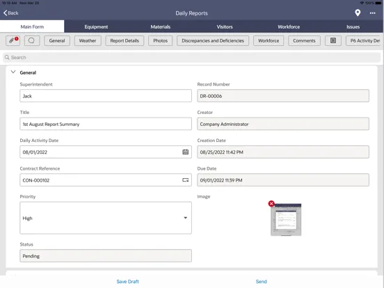 Oracle Primavera Unifier iPad  Ekran Görüntüleri