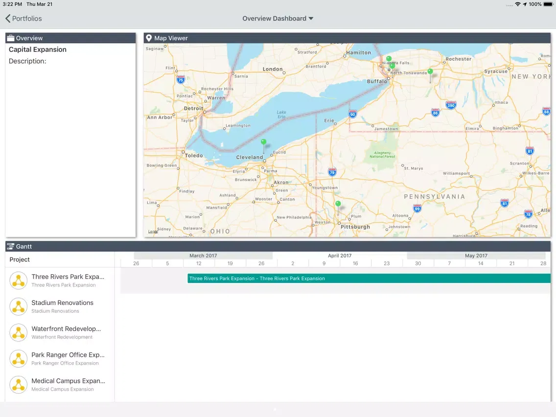Oracle Primavera Portfolios iPad  Ekran Görüntüleri
