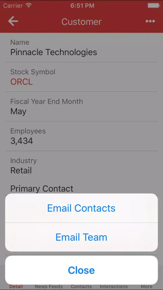 Oracle Sales Cloud Mobile应用截图
