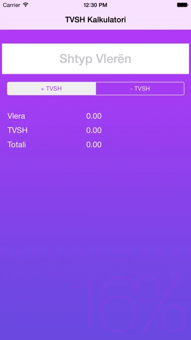 TVSH kalkulatori për Kosovë (16%) Screenshots