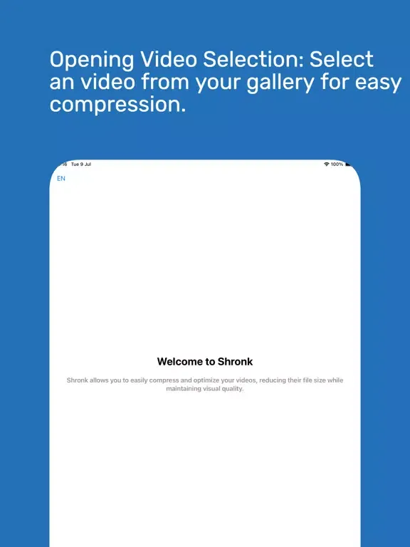 صور Shronk: Simple Compress Videos iPad 