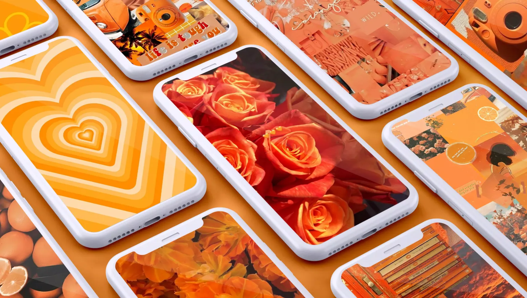 Aesthetic Orange Wallpaper应用截图