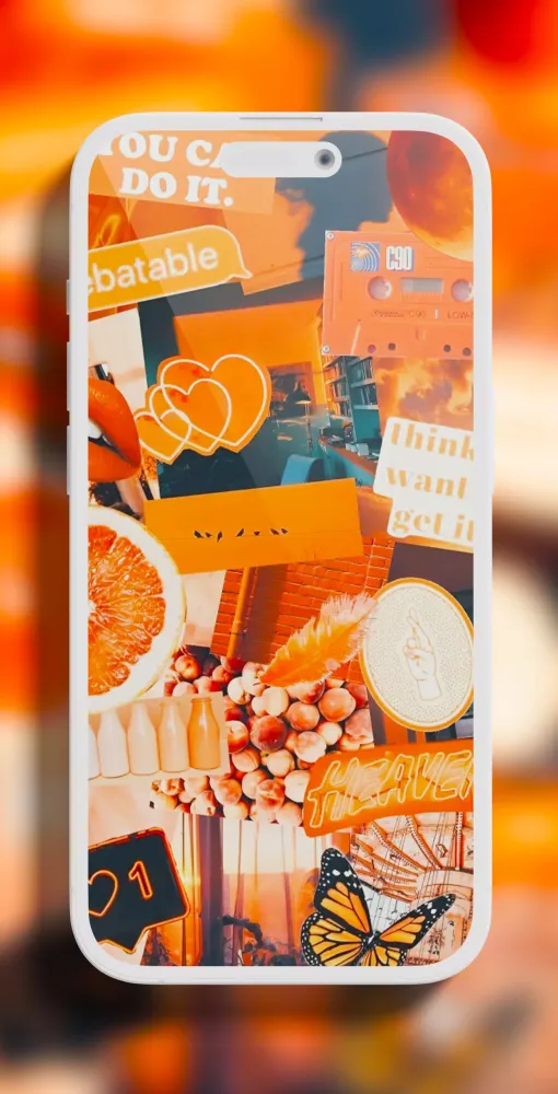 Aesthetic Orange Wallpaper应用截图