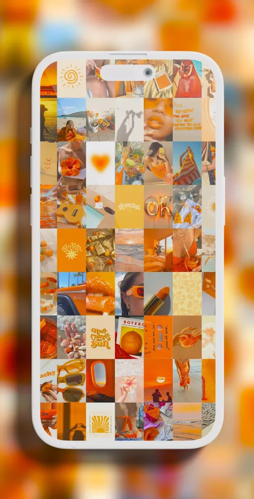 Aesthetic Orange Wallpaper应用截图