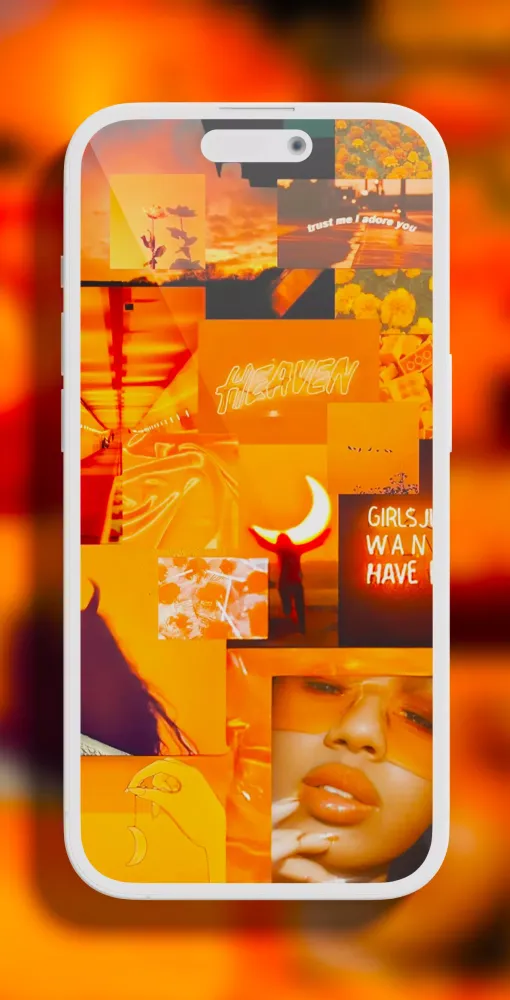 Aesthetic Orange Wallpaper应用截图