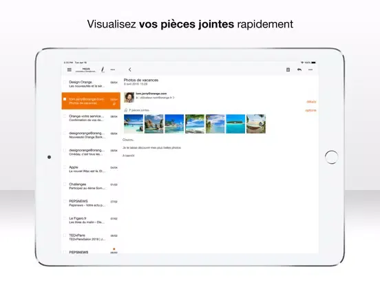 Capturas de tela do Mail Orange - Messagerie email iPad 
