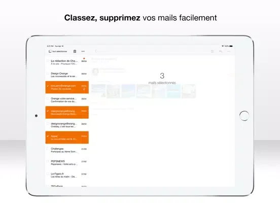 Capturas de tela do Mail Orange - Messagerie email iPad 