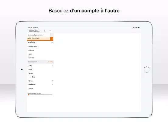 Capturas de tela do Mail Orange - Messagerie email iPad 