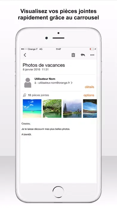 Capturas de tela do Mail Orange - Messagerie email