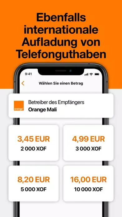 Capturas de pantalla de Orange Money Europe transfert