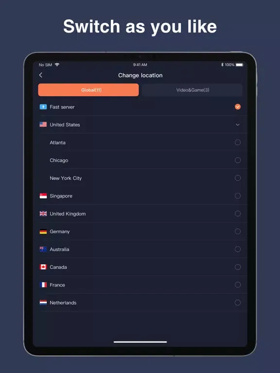 Скриншоты SpaceNet VPN - Proxy Unlimited iPad 