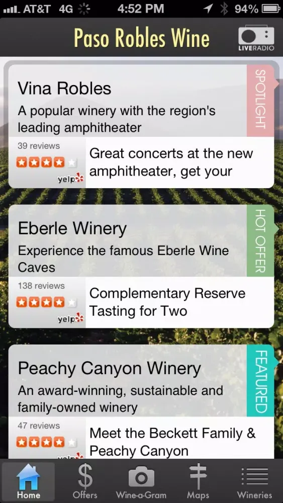 Paso Robles Wine应用截图