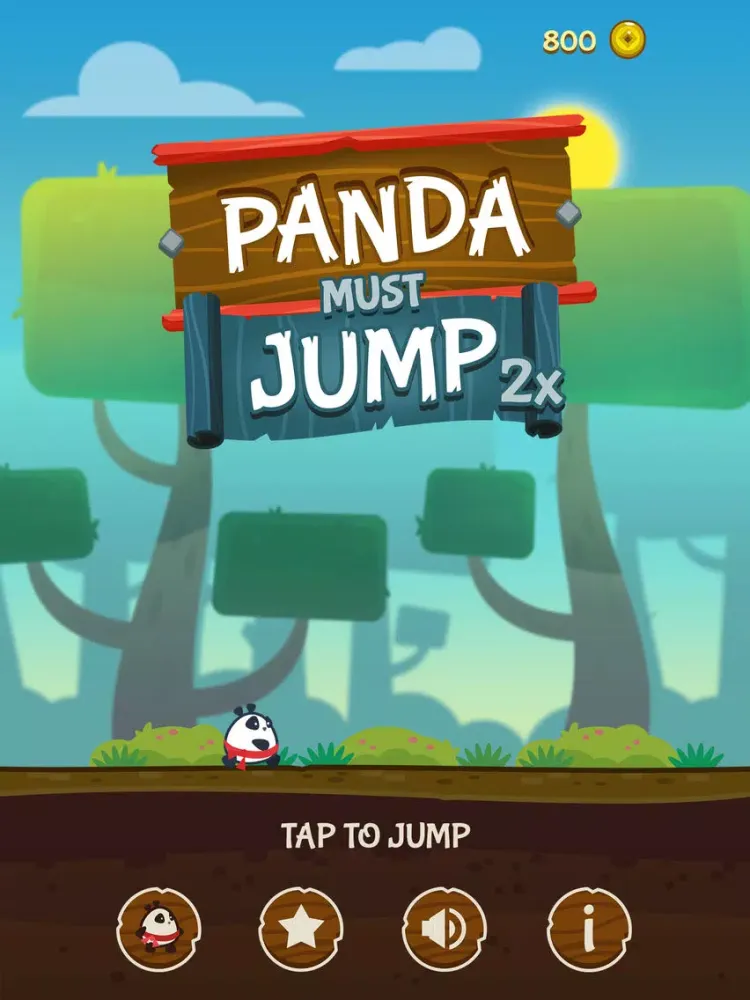 Tangkapan layar Panda Must Jump Twice iPad 