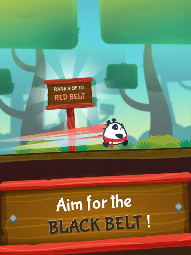 Tangkapan layar Panda Must Jump Twice iPad 
