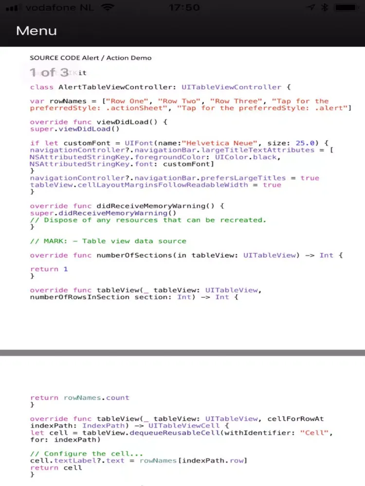 Zrzuty ekranu AppChunks Swift iPad 