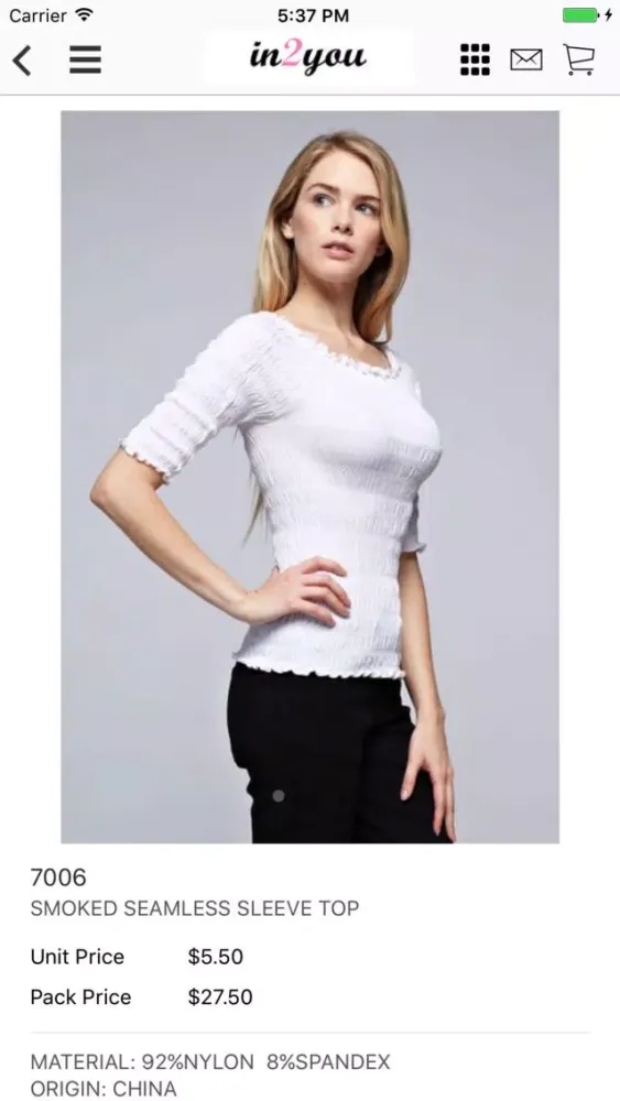 Capturas de pantalla de IN2YOU - Wholesale Clothing