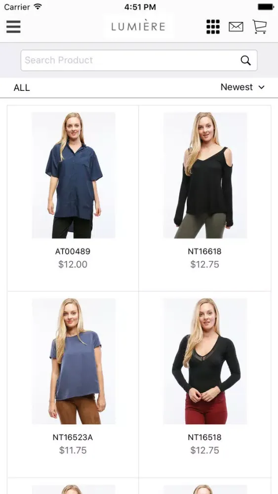 Lumiere - Wholesale Clothing スクリーンショット