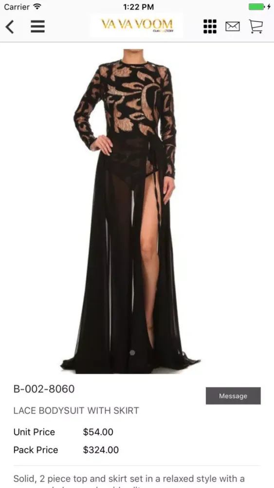 Zrzuty ekranu Va Va Voom: Wholesale Clothing