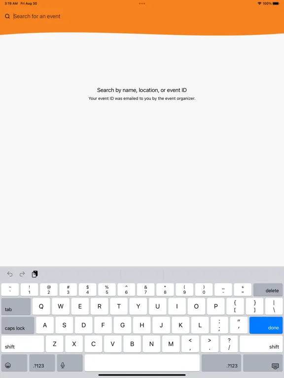 OTF Events iPad  سکرین شاٹس