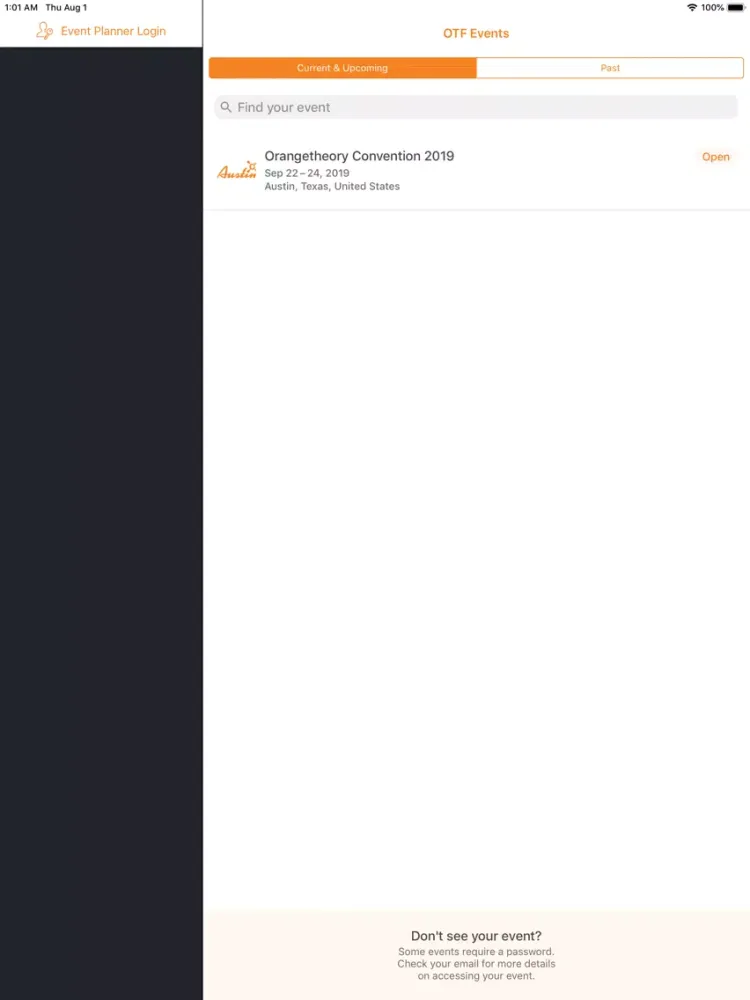 OTF Events iPad  স্ক্রিনশট