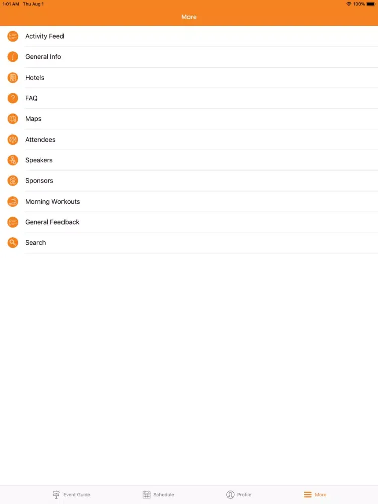 OTF Events iPad  স্ক্রিনশট