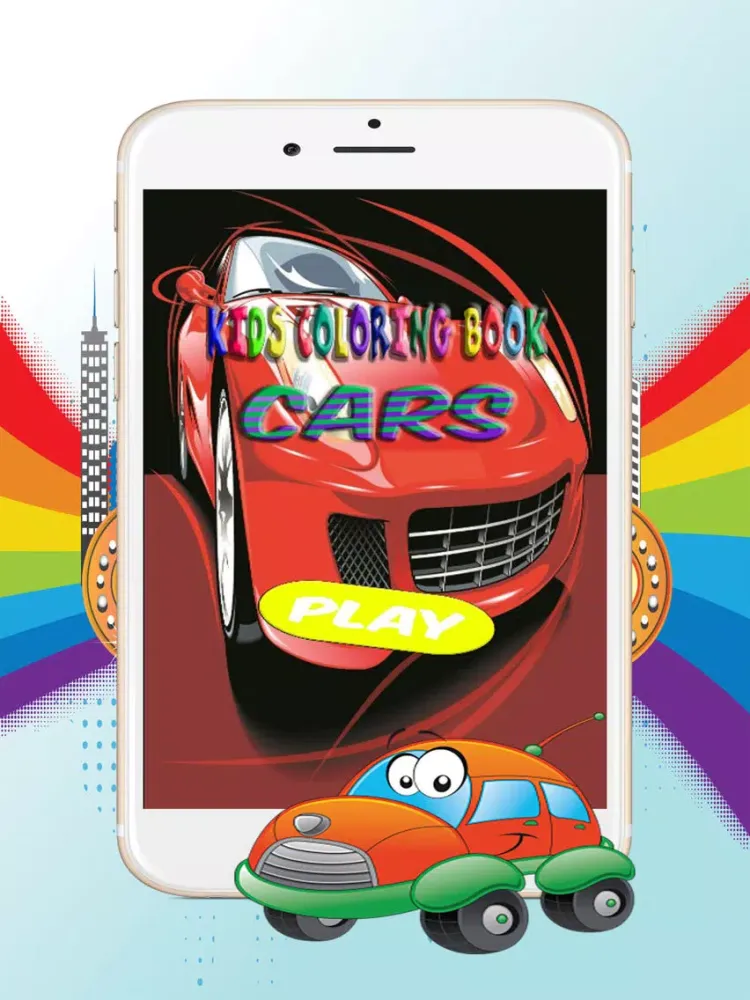 Kids Coloring Book Car - Educational Games For Kids & Toddler iPad Screenshots