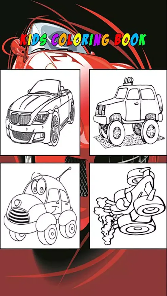 Kids Coloring Book Car - Educational Games For Kids & Toddler Screenshots