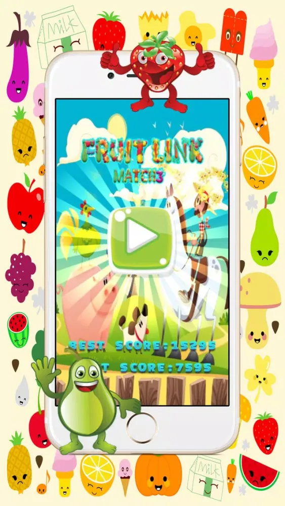 Ảnh chụp màn hình của Fruits Link is a match-3 puzzle game