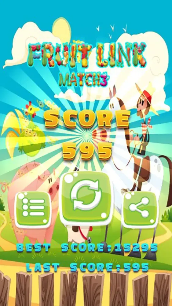 Ảnh chụp màn hình của Fruits Link is a match-3 puzzle game