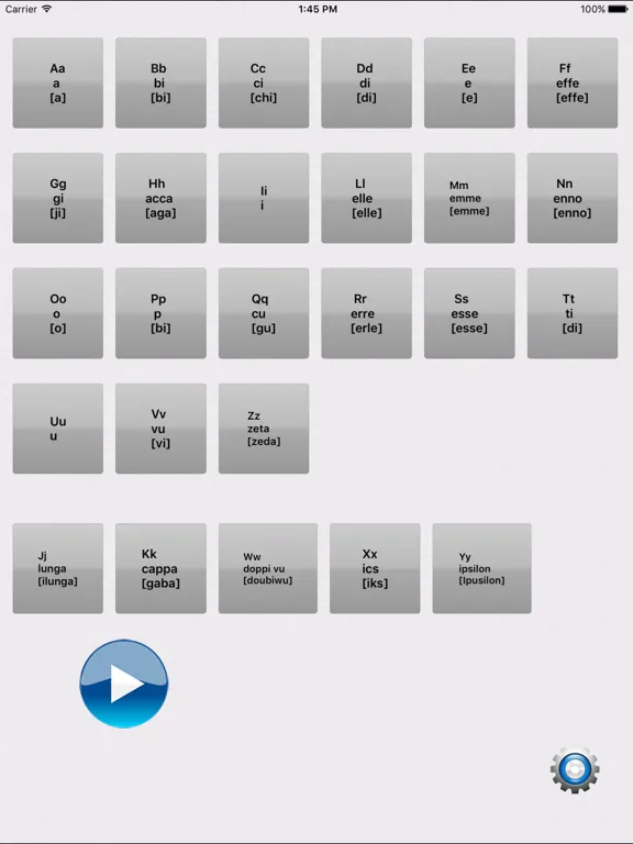 Italian Alphabet Learn iPad  স্ক্রিনশট