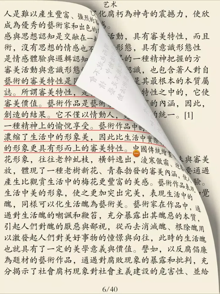 Tangkapan skrin 艺术理论 iPad 