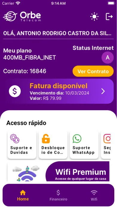 Orbe Clientes Ekran Görüntüleri