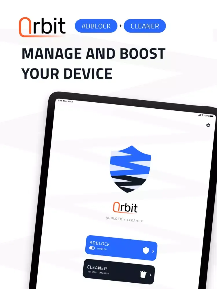 Orbit Adblock & Cleaner iPad  Screenshots