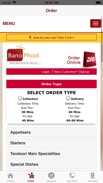 BanoPhool Restaurant应用截图