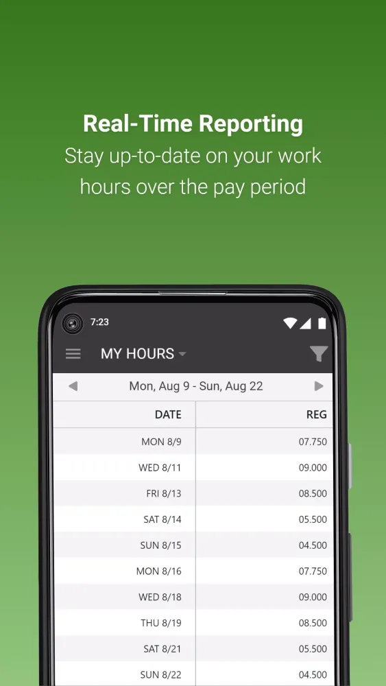 OrbitalShift Time Clock App 스크린샷