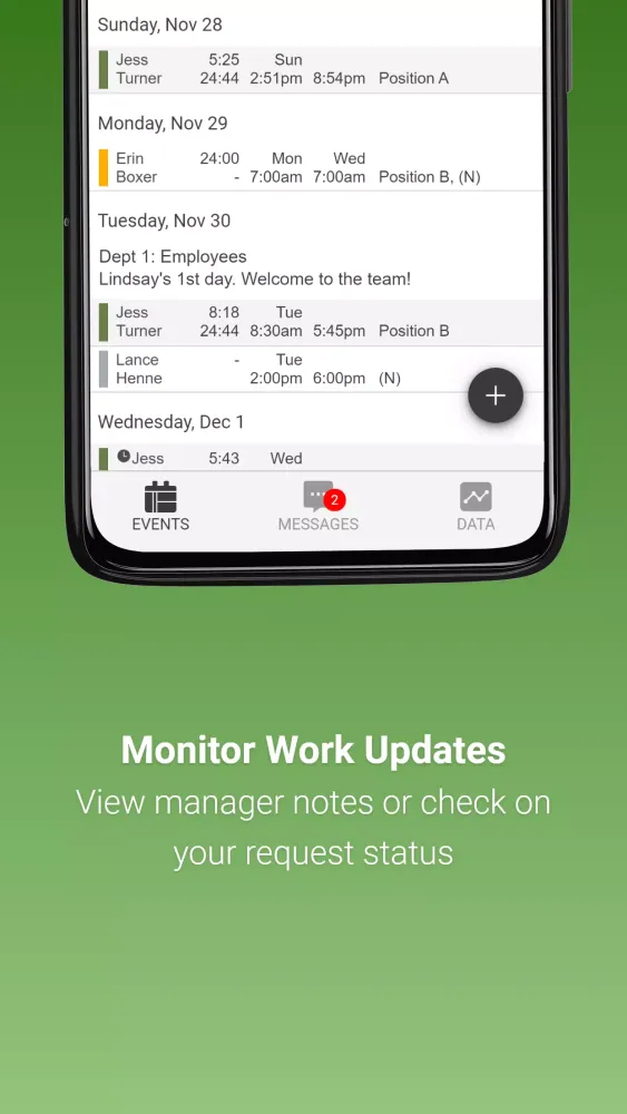 OrbitalShift Time Clock App 스크린샷