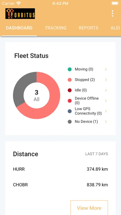 Orbitus Telematics Ekran Görüntüleri