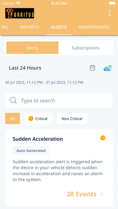 Orbitus Telematics Ekran Görüntüleri
