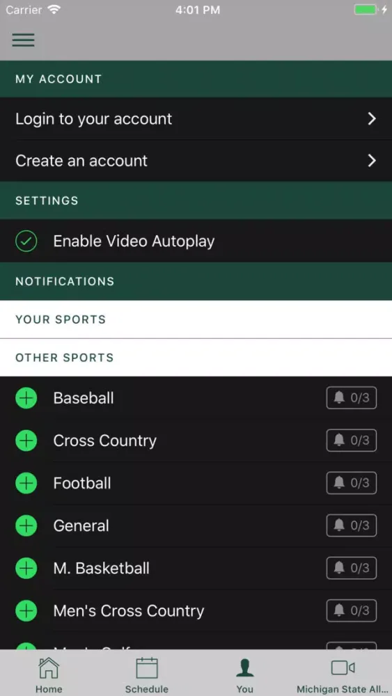 Ảnh chụp màn hình của Michigan State Spartans