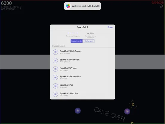 Zrzuty ekranu SparkBall 2 iPad 