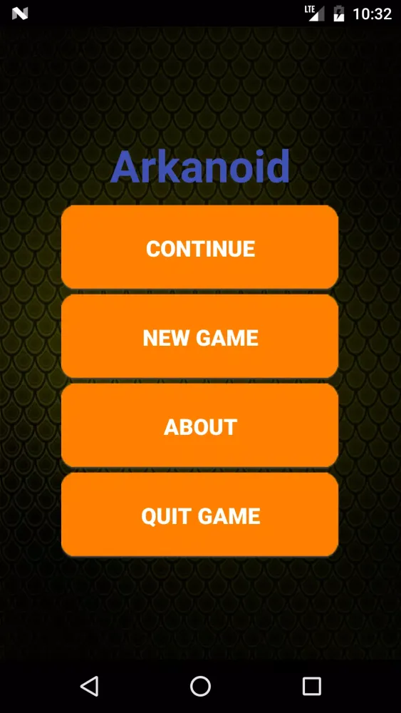 Tangkapan layar Arkanoid Native