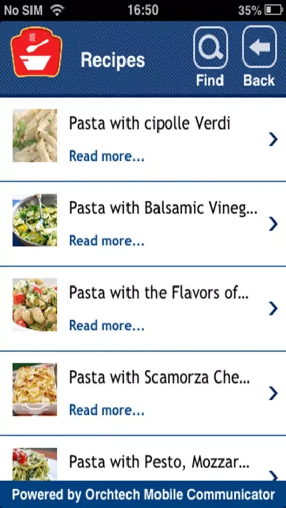 Pasta Regina 스크린샷