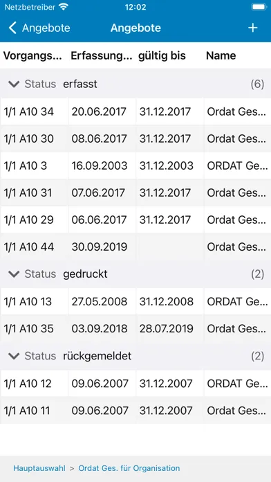ORDAT.ERP سکرین شاٹس