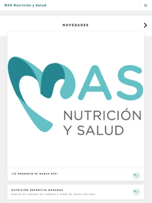 MAS Nutrición y Salud iPad  Screenshots