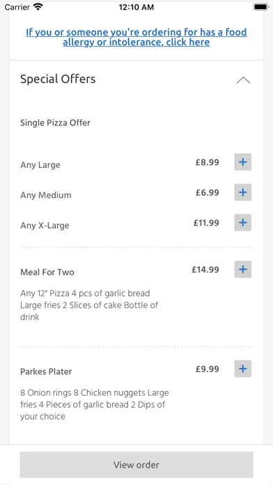 Captures d'écran de Parkes Pizza & Kebab House,