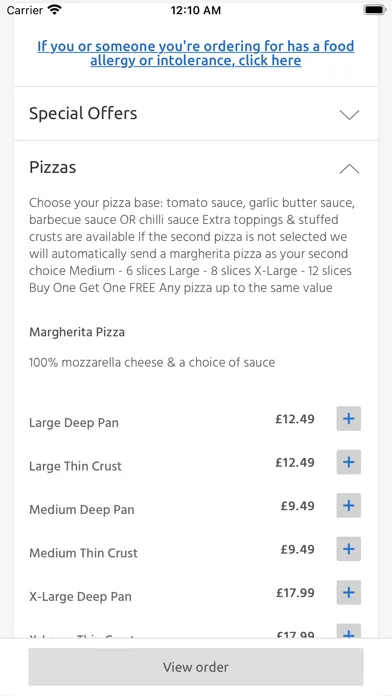 Captures d'écran de Parkes Pizza & Kebab House,