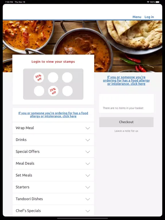 Capturas de tela do Balti spice, Bournemouth iPad 