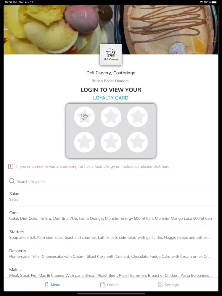 صور Deli Carvery, Coatbridge iPad 