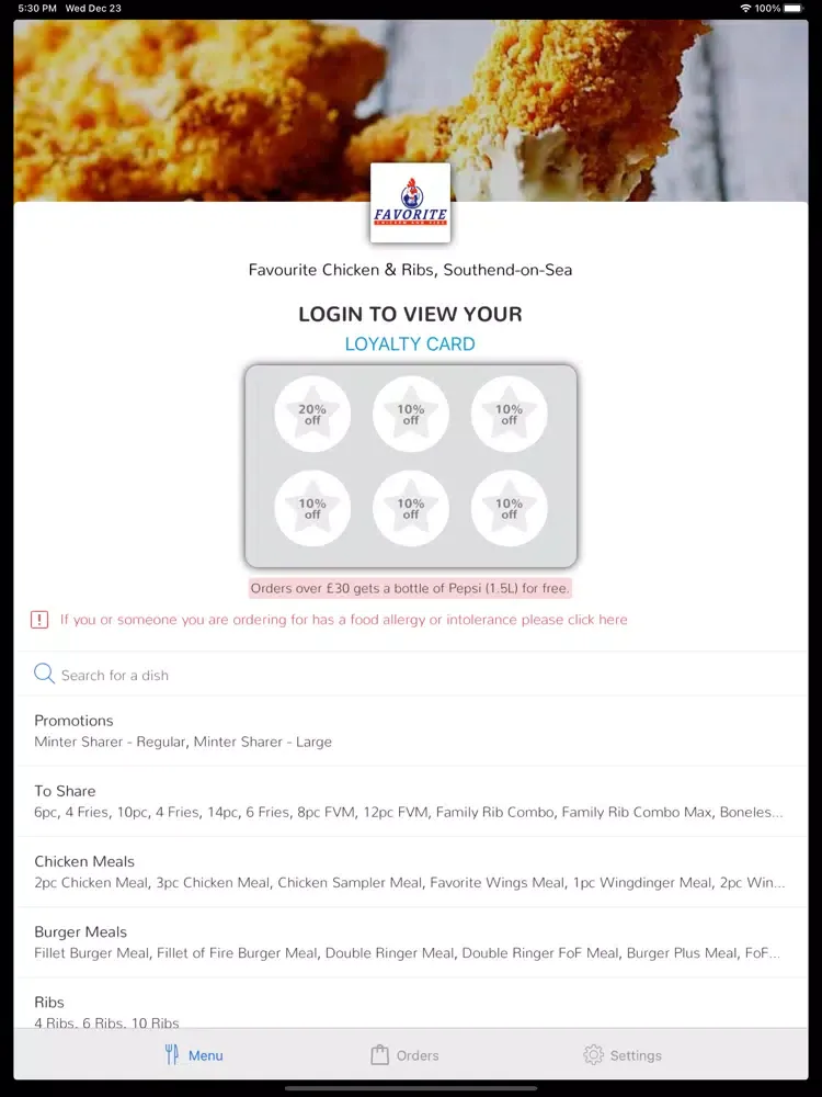 ภาพหน้าจอของ Favourite Chicken and Ribs iPad 
